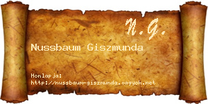 Nussbaum Giszmunda névjegykártya